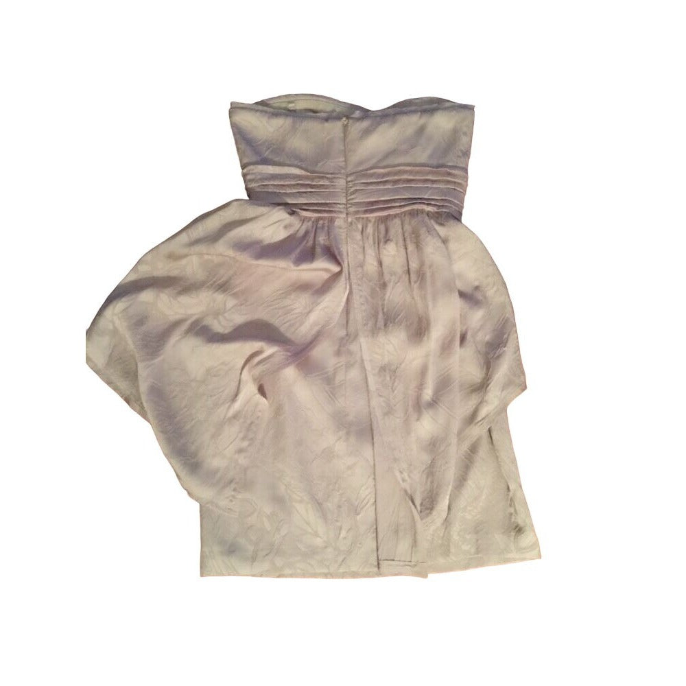 0 BCBG Max Azria Tan Strapless Dress Textured Lined Gorgeous