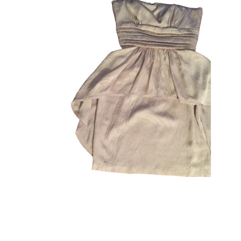 0 BCBG Max Azria Tan Strapless Dress Textured Lined Gorgeous