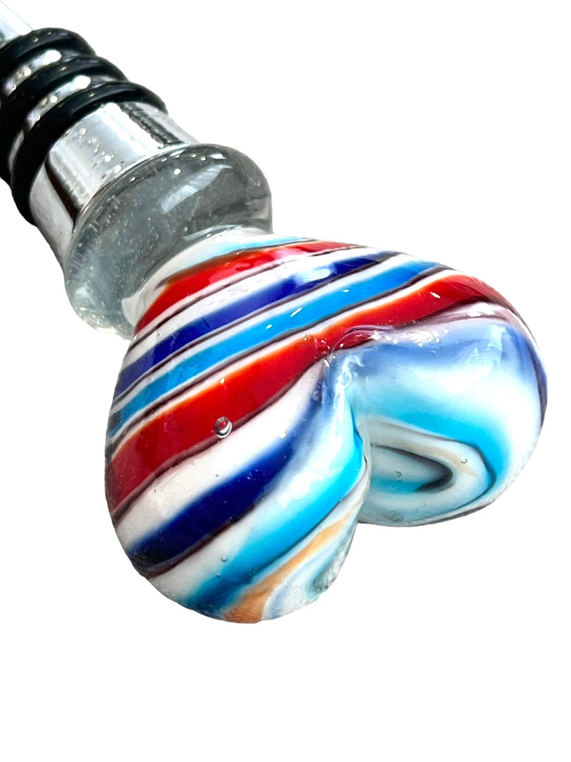 Murano Style Glass Heart Wine Bottle Stopper Love