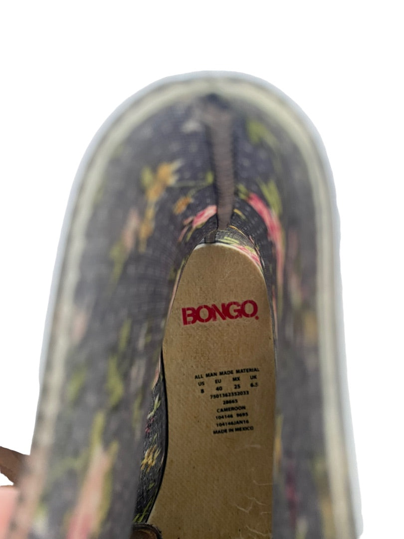 8 Bongo Floral Lace Up Lug Sole Boots Clear Rubber Coating
