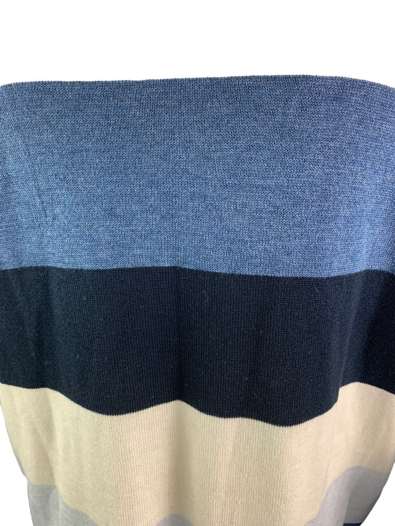 XXL Renuar Women's Blue Pullover Color Block Sweatshirt New $94