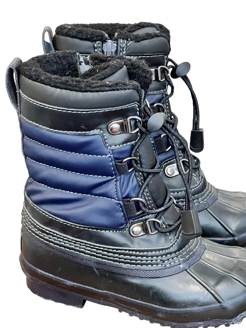 11 Lands' End Boys EXPEDITION Snow Boots Side Zip Kids Youth EUC