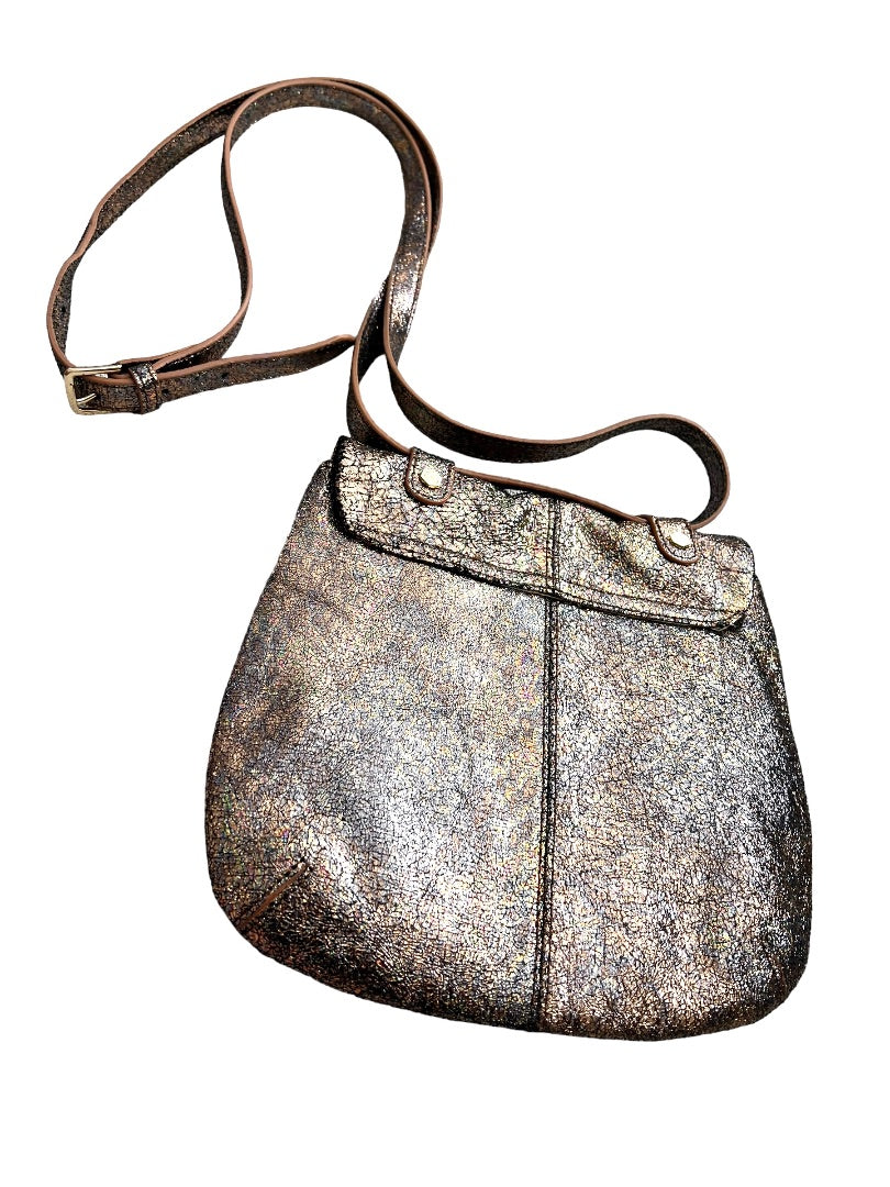 Lodis Landry Crossbody Rose Gold Crinkle Handbag Retail 178.00