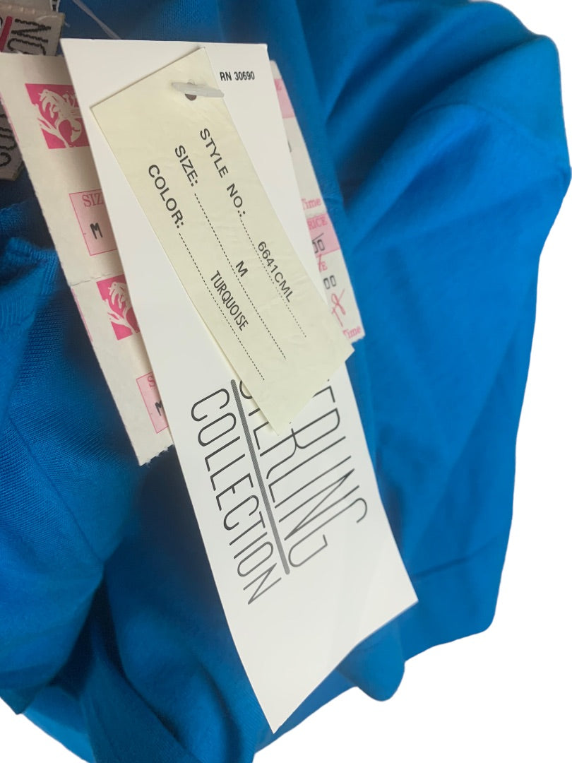 Medium Sterling Collection Bright Blue Women's Vintage 80s Tshirt Oversize New