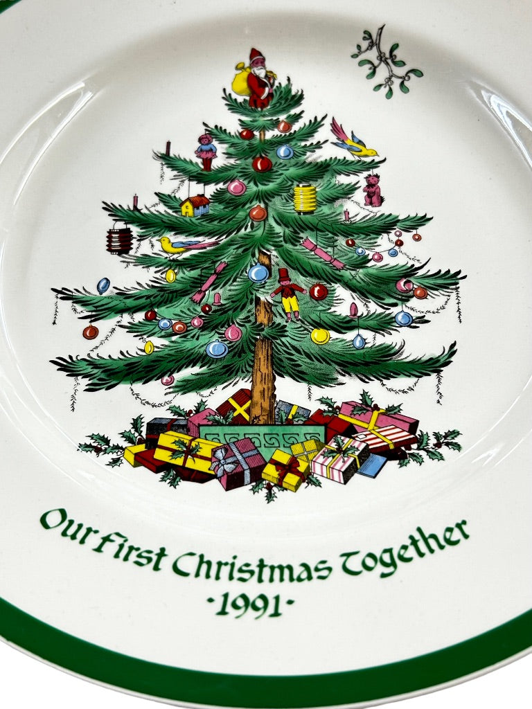 Vintage 1991 Spode "Our First Christmas Together" 10.5" Dinner Plate