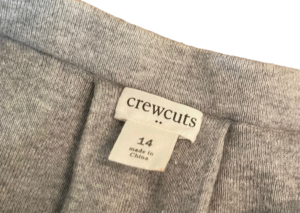 14 J.Crew Crewcuts Girls Pleated Gray Pull On Sweater Skirt Style 28967
