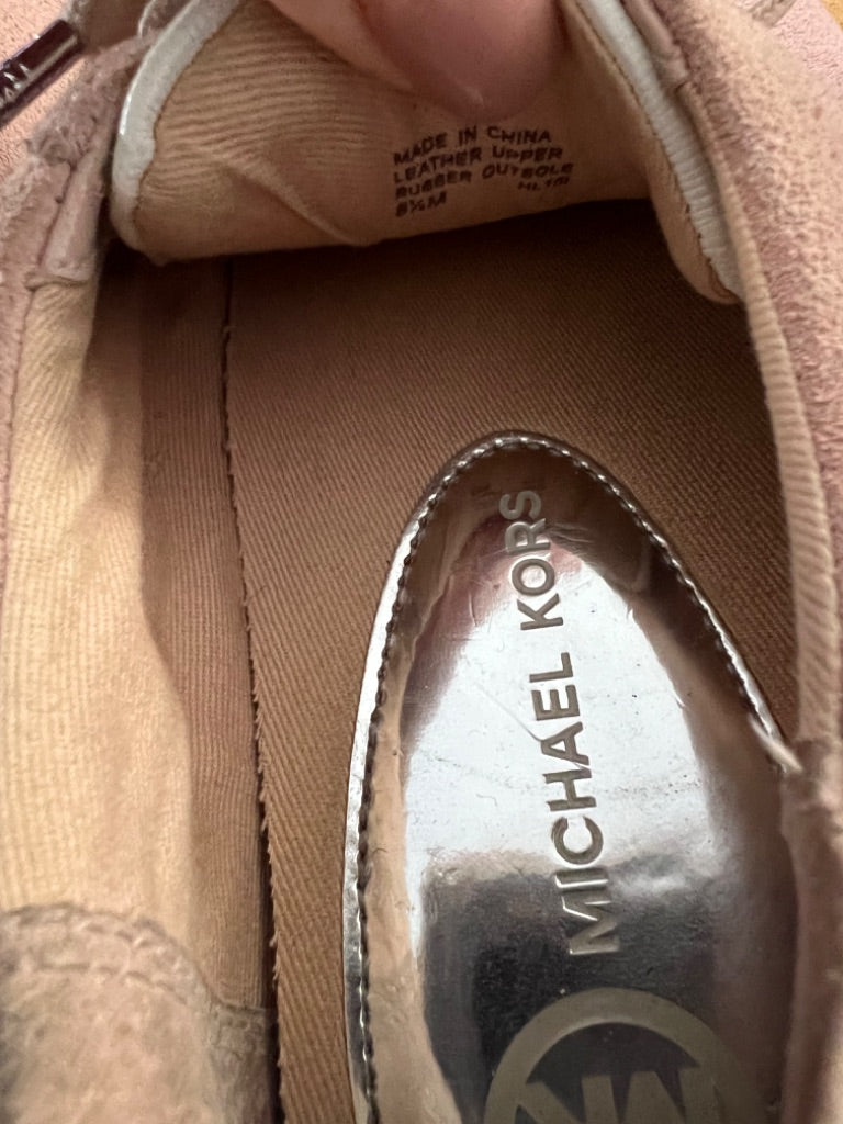 8.5 M Michael Kors Blush Pink Suede Sneakers