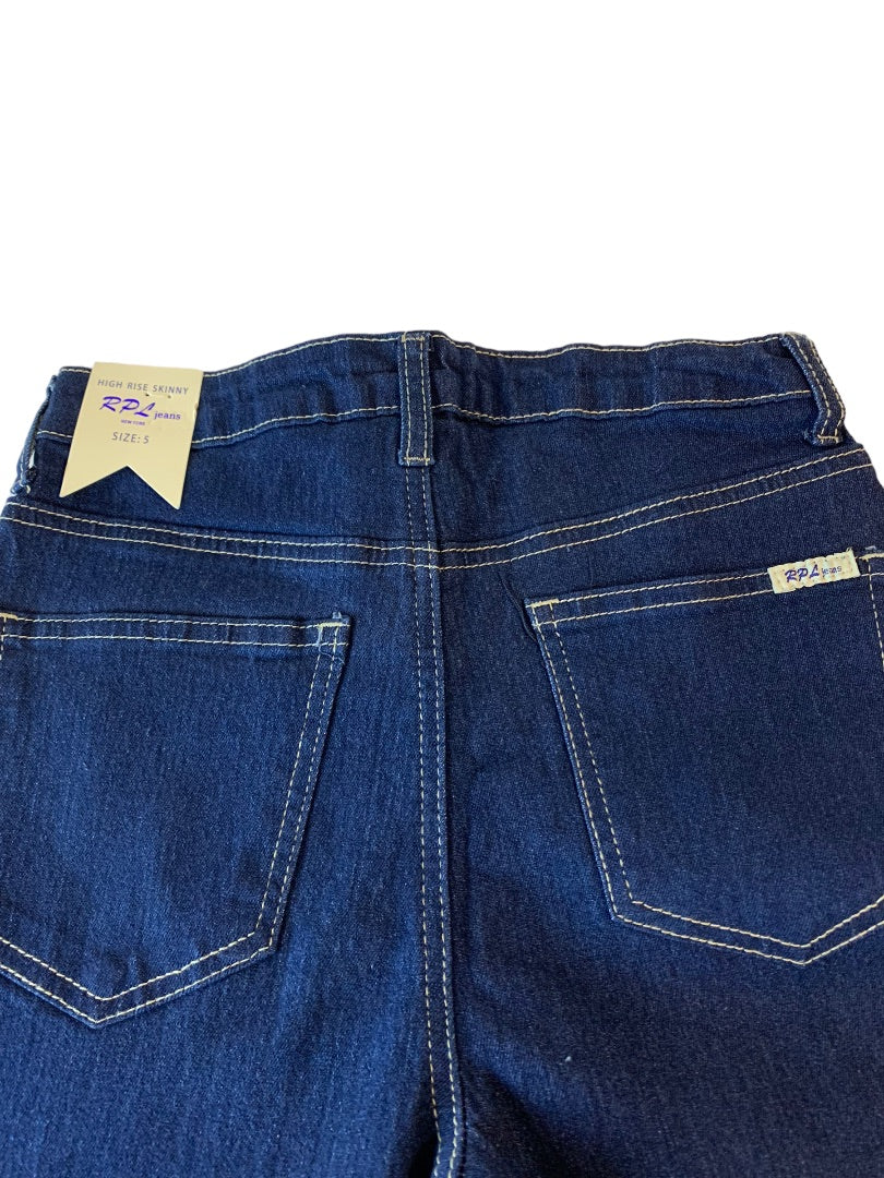 5 RPL Jeans Junior Women's Dark Wash High Rise Skinny Jeans New