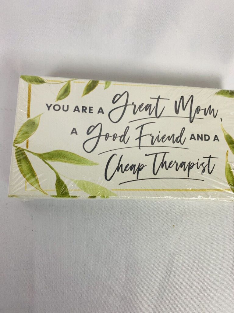 You are a Great Mom Wooden 3 x 6 Wood Block Decorative Made in USA