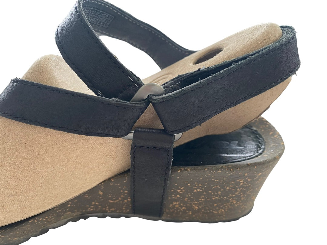 9 Teva Cabrillo Crossover Wedge Sandals Black