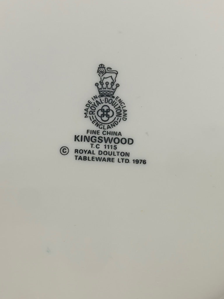 Royal Doulton Kingswood Fine China 8" Salad Plate Floral Green Laurel