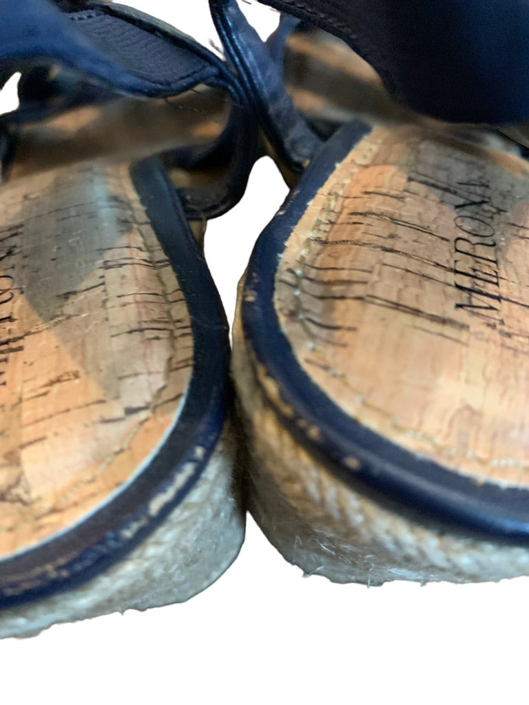 7M Merona Women's Navy Blue Espadrille 3" Wedge Sandals