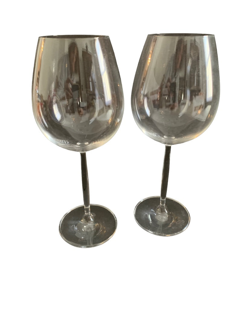 Set of 2 Diva by Schott Zwiesel 10" Long Stem Water Goblet Clear Crystal