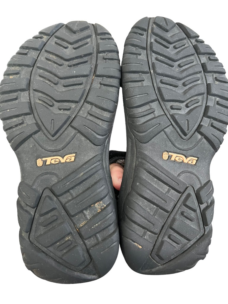 6 Teva Women's Hurricane 4 Sport Sandals Black White Floral Adjustable