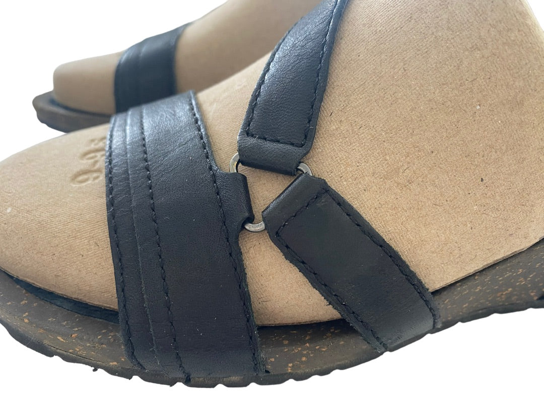 9 Teva Cabrillo Crossover Wedge Sandals Black
