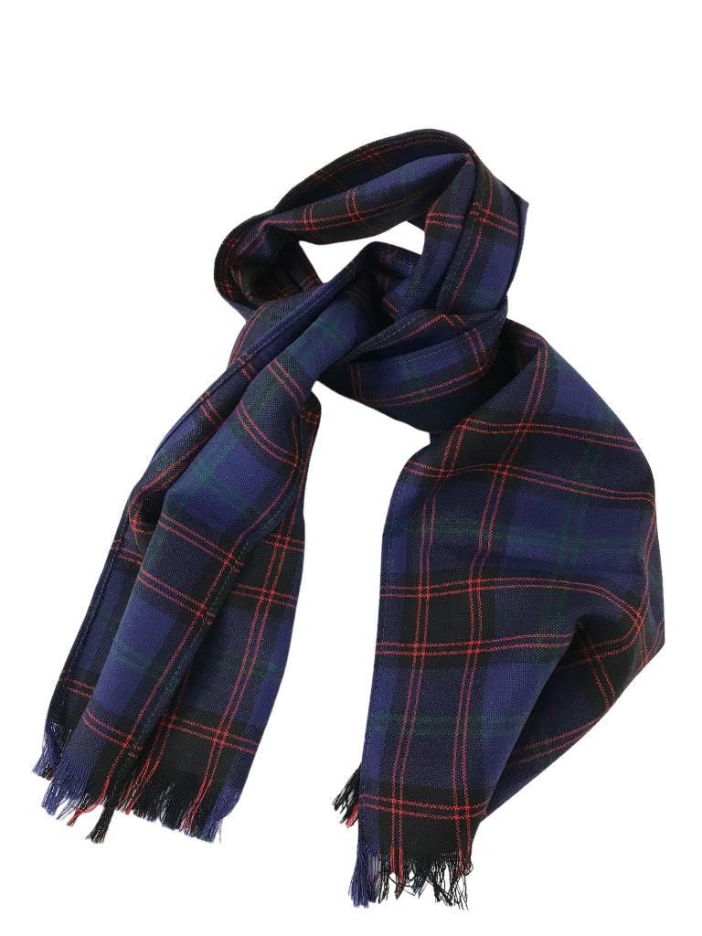 Scotland House Ltd. 100% Pure Wool Scarf Blue Green Red Plaid Scarf 54" x 10.5"