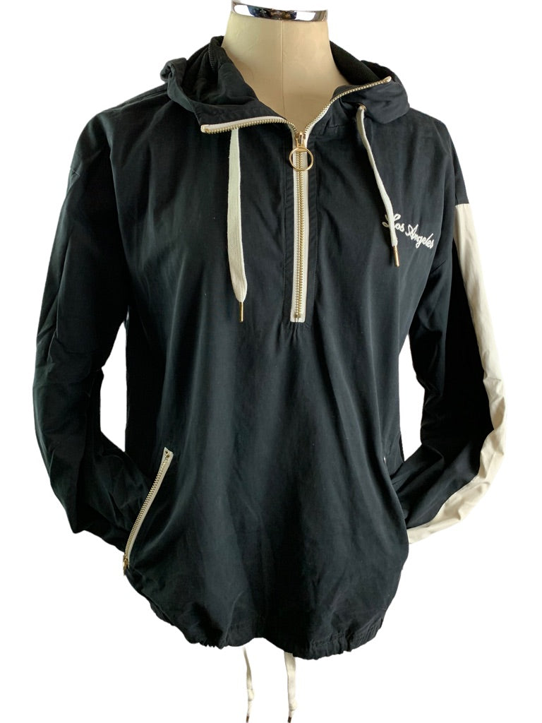 Small Forever 21 "Los Angeles" Women's Black Pull Over Hooded Jacket