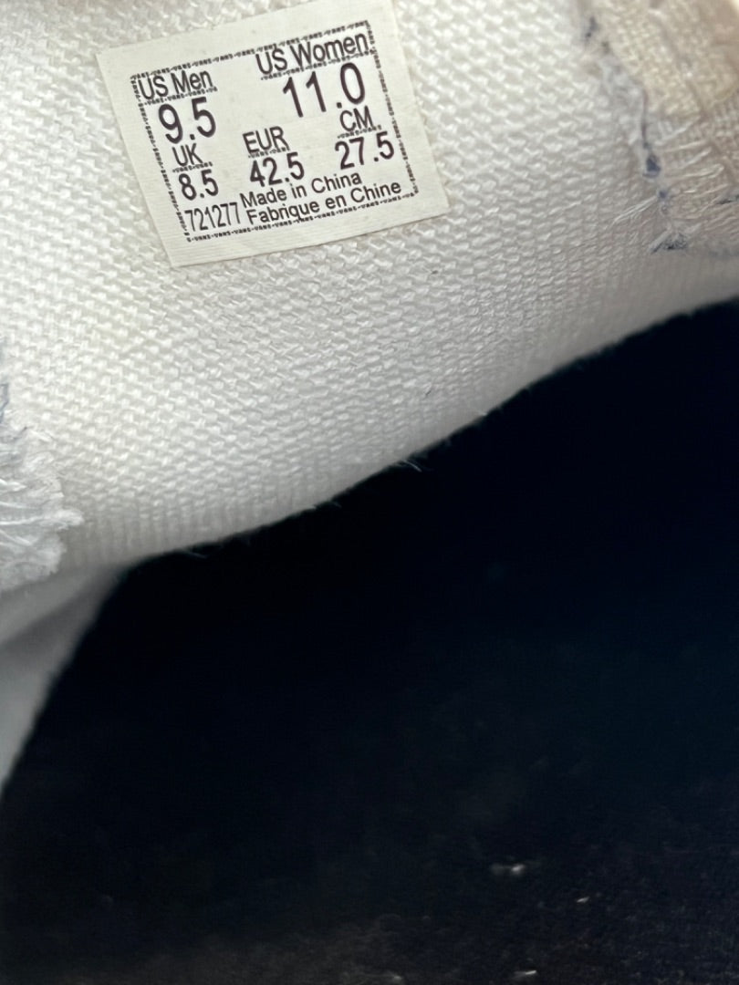 9.5 Vans Mens Classic True White Slip On Sneakers Skater Women's Size 11