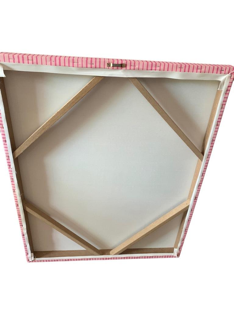 Youth Stretched Canvas Alphabet Wall Hanging Art Pink Glittery 24" x 30"