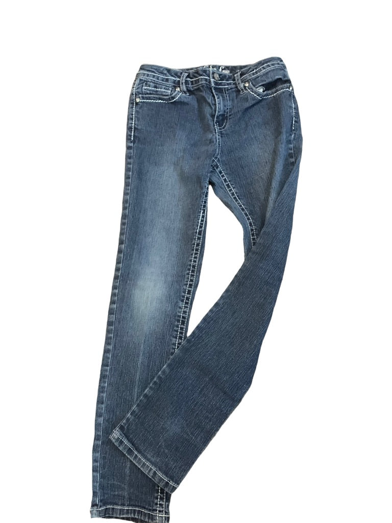 10 Lulu Luv Girls Adjustable Waist Embellished Stretch Skinny Jeans