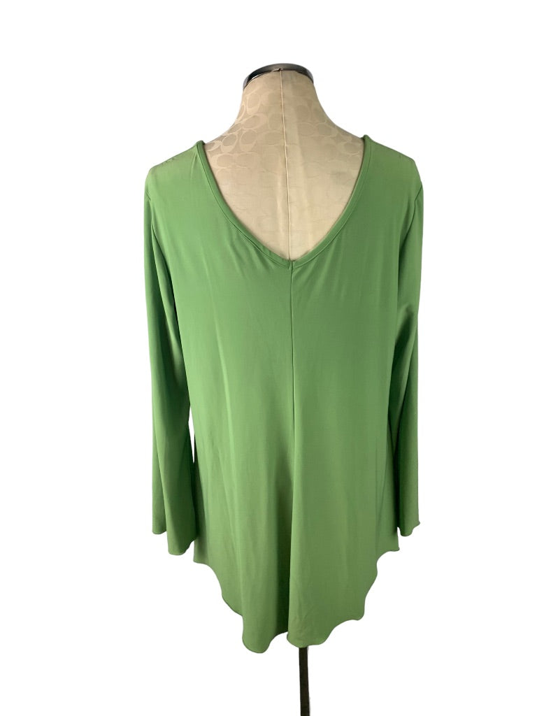 18/20 Fashion Bug Women's Plus Size Y2K Pullover Spring Green Blouse V-Neck