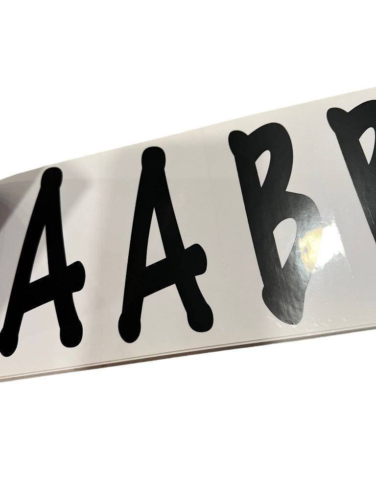 Whimsical Craft Sign Stickers Black 4.25" Indoor Outdoor Sassy Signs