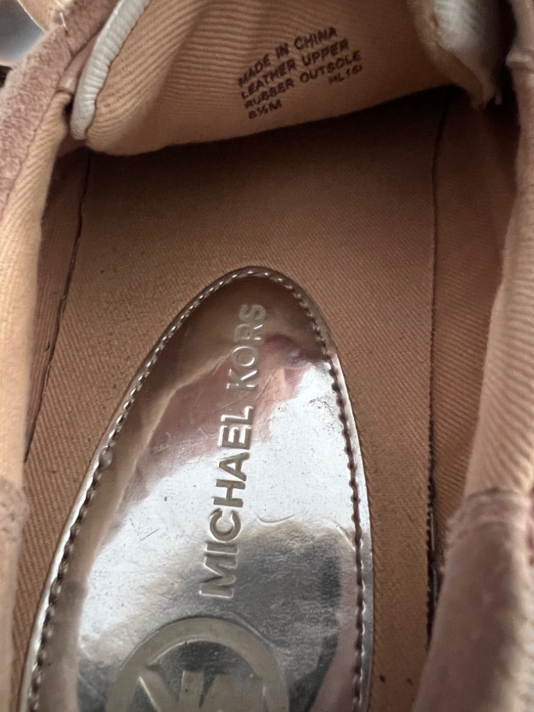 8.5 M Michael Kors Blush Pink Suede Sneakers
