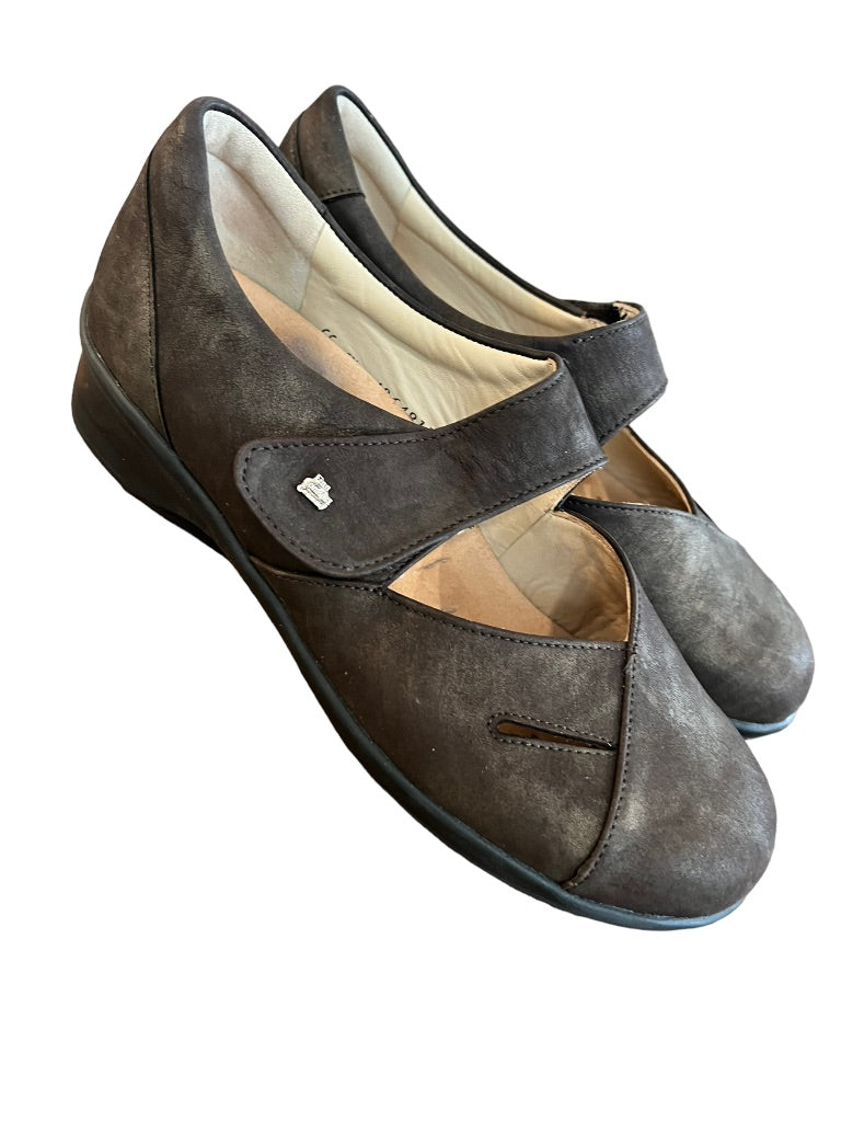 Finn Comfort Aquila Brown Nubuck Mary Jane Shoes 8.5 (US) 6.5 Germany