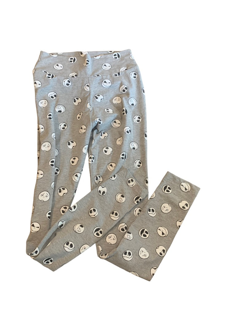 Small The Nightmare Before Christmas Junior Women's Jack Skellington Gray Leggings