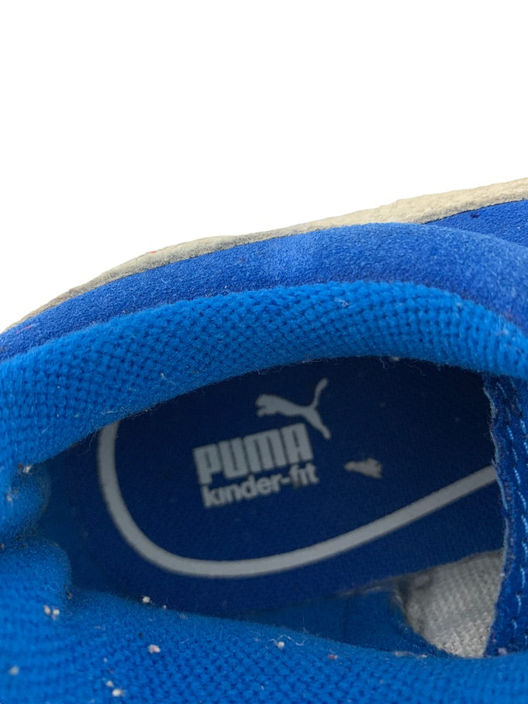 3.5M Youth Puma Blue Suede Big Kids Lace Up Sneakers