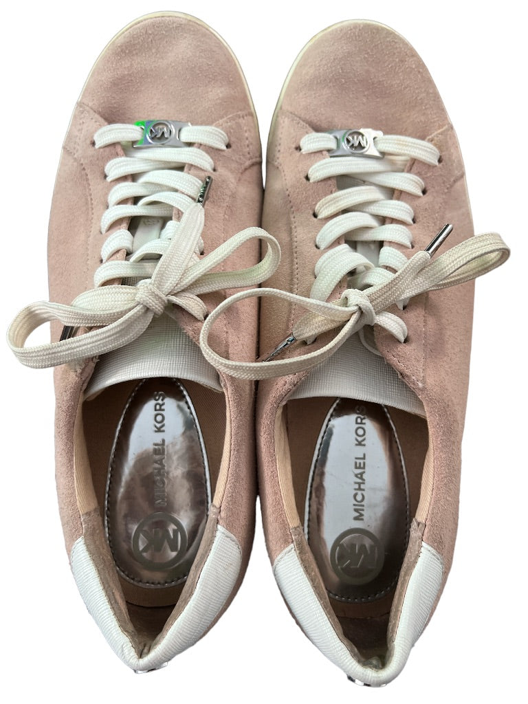 8.5 M Michael Kors Blush Pink Suede Sneakers