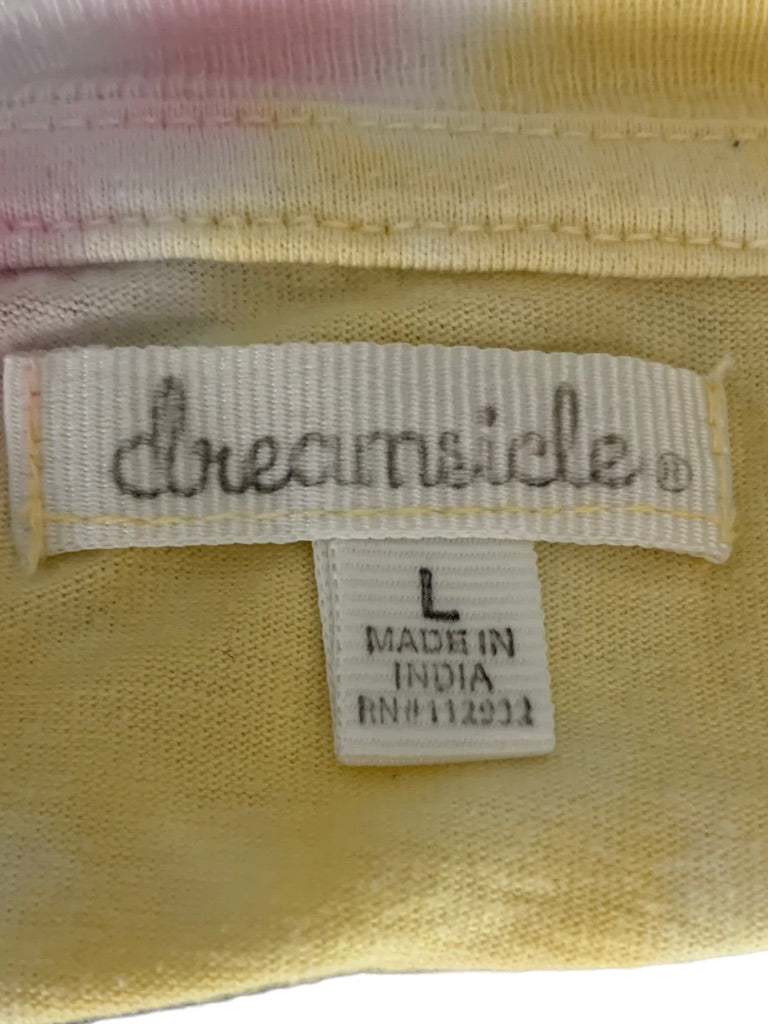 Large Dreamsicle Junior Women's Pastel Tie Dye Tshirt Short Sleeve