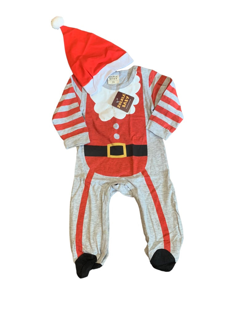 6-12 Months Zoerea Baby Santa Romper with Hat New Holiday