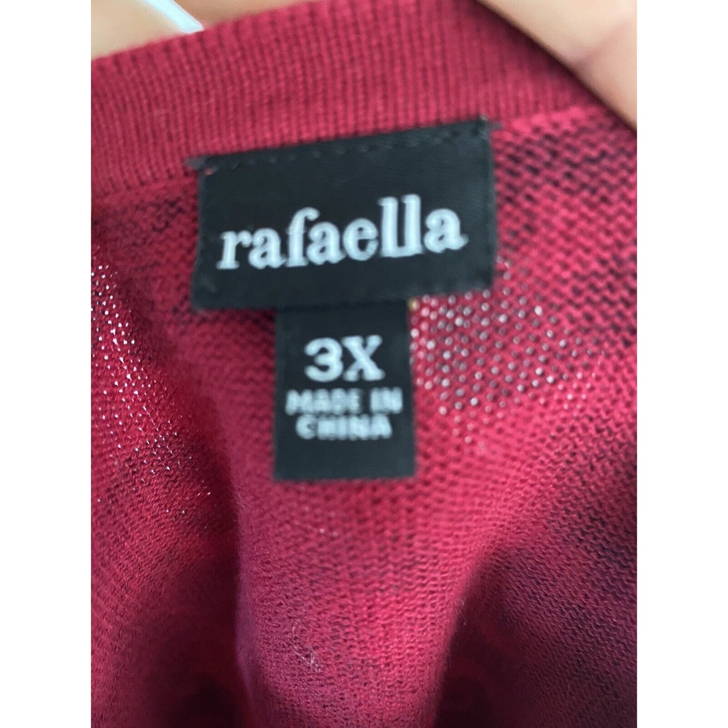 3X Rafaella Red and Black Floral Cardigan NWT