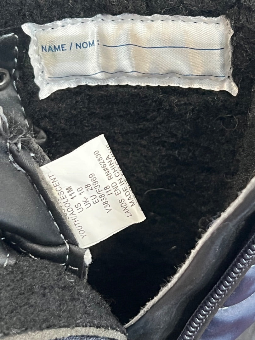 11 Lands' End Boys EXPEDITION Snow Boots Side Zip Kids Youth EUC