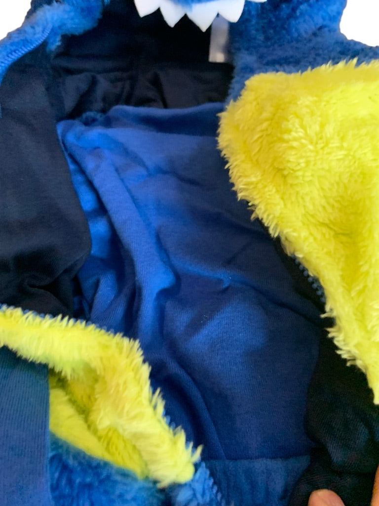 12 Months Carter's Blue Baby Monster 3 Piece Costume New Plush Hooded Jacket