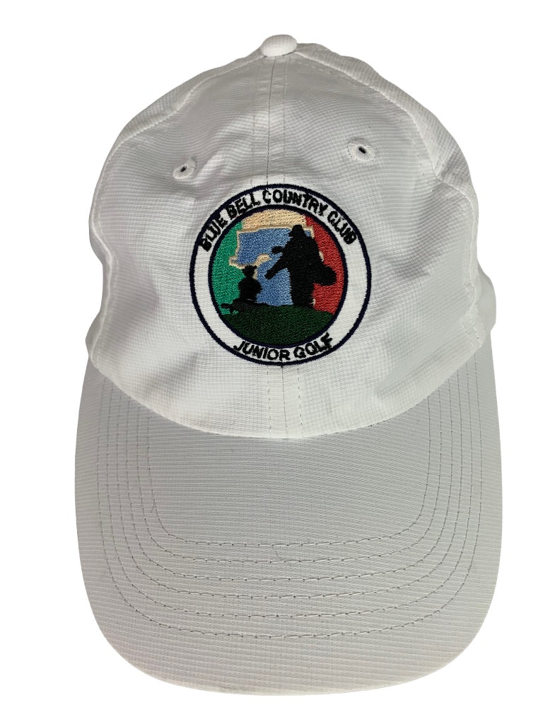 Small Fit Adult Imperial Golf Hat White "Blue Bell Country Club Junior Golf"