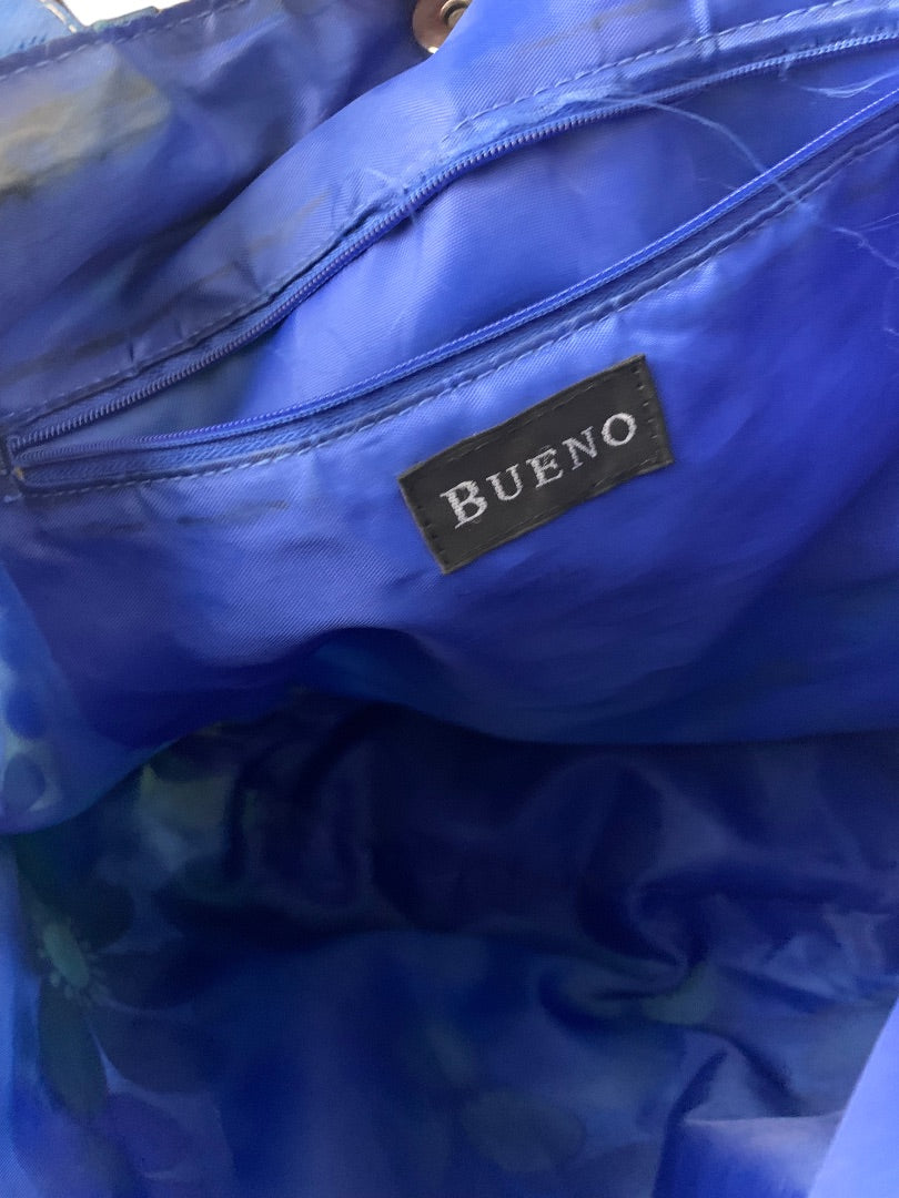 Bueno Retro Print Tote Shoulderbag Green Yellow Blue Floral Print