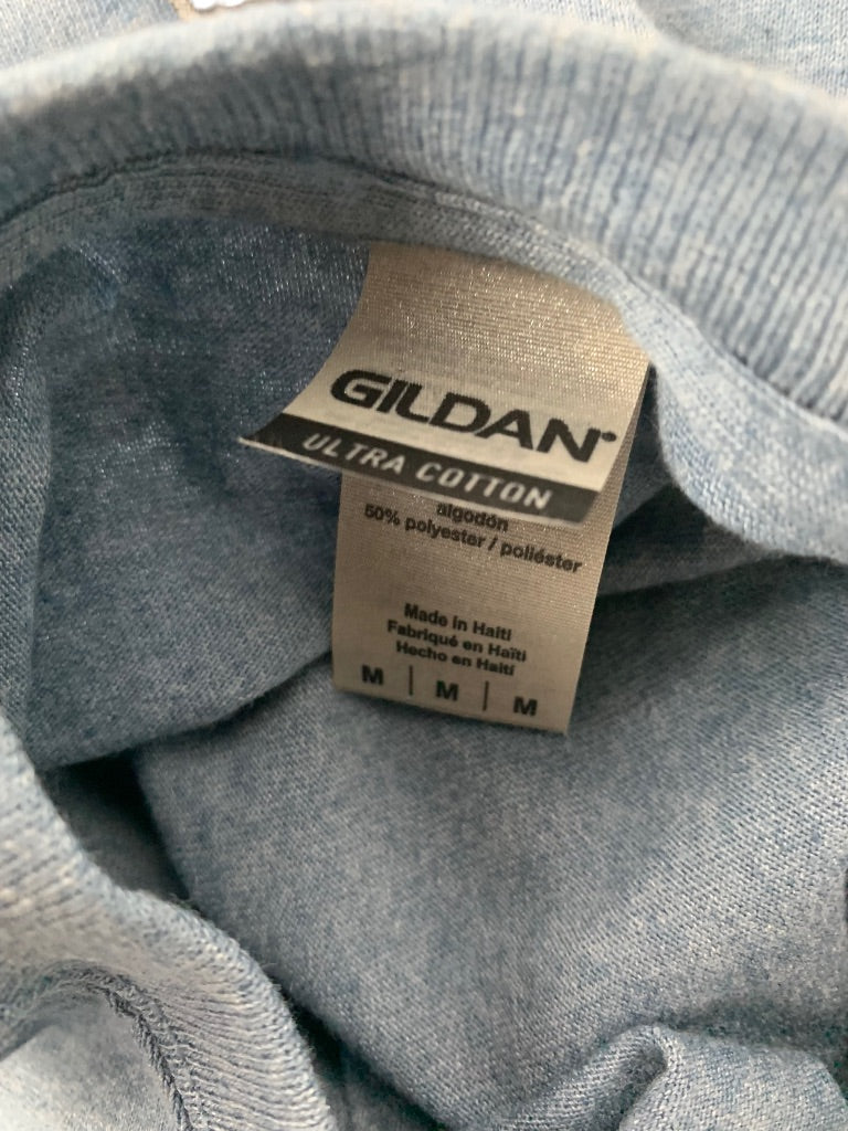 Medium Ford Official Men's Blue Tshirt "BOSS" Mustang Short Sleeve