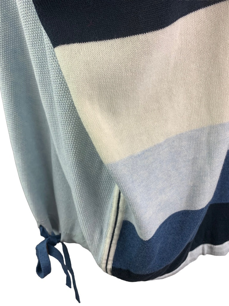 XXL Renuar Women's Blue Pullover Color Block Sweatshirt New $94