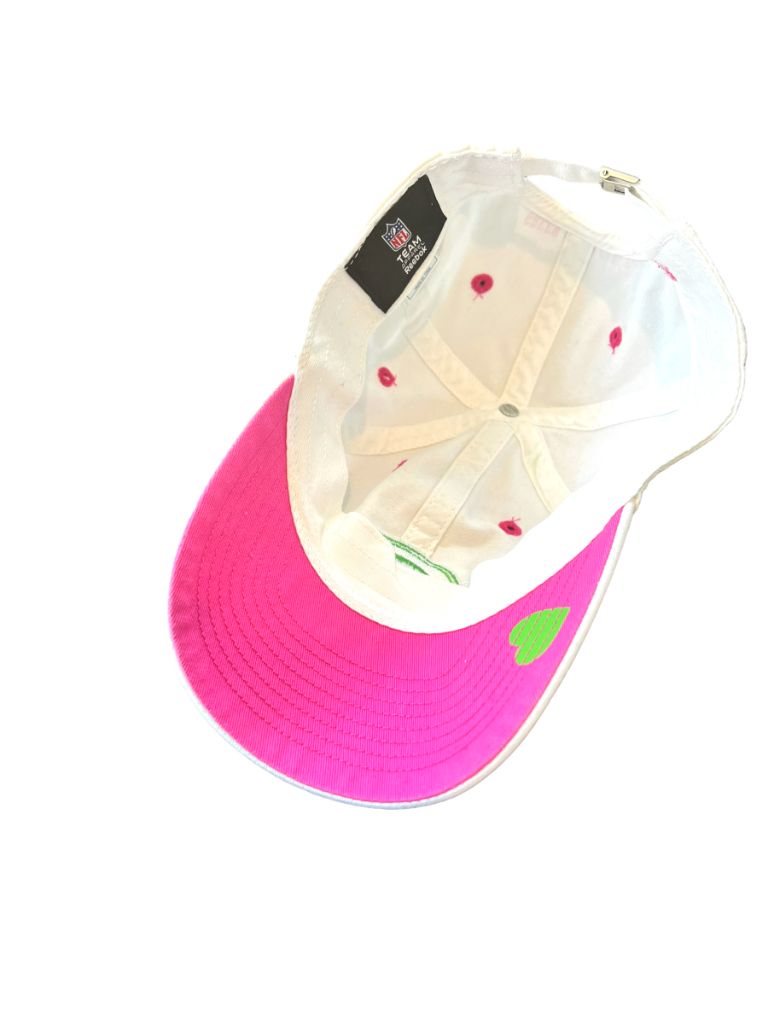 NFL Reebok Green Bay Packers White Pink Ball Cap Hat Cotton Adjustable Heart