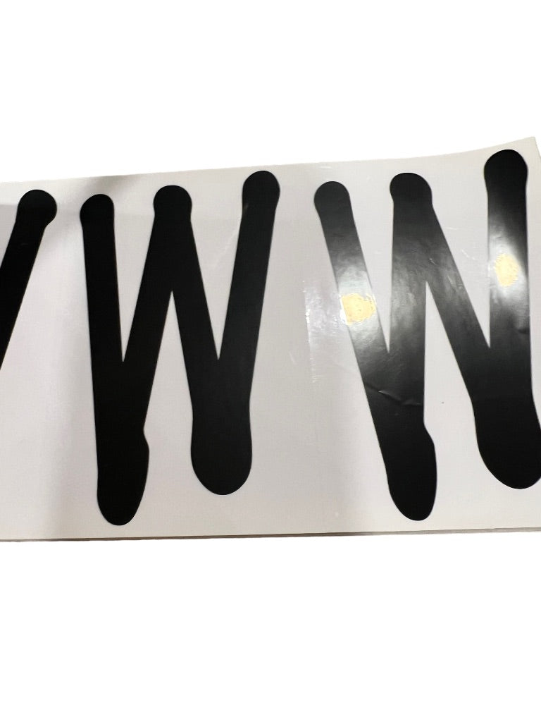 Whimsical Craft Sign Stickers Black 4.25" Indoor Outdoor Sassy Signs