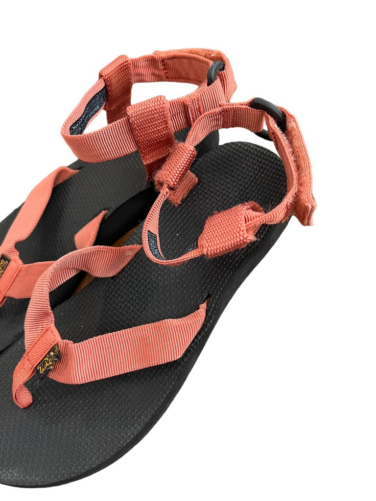 8 Teva Women's Backpack Original Coral Thong Strap Sandals