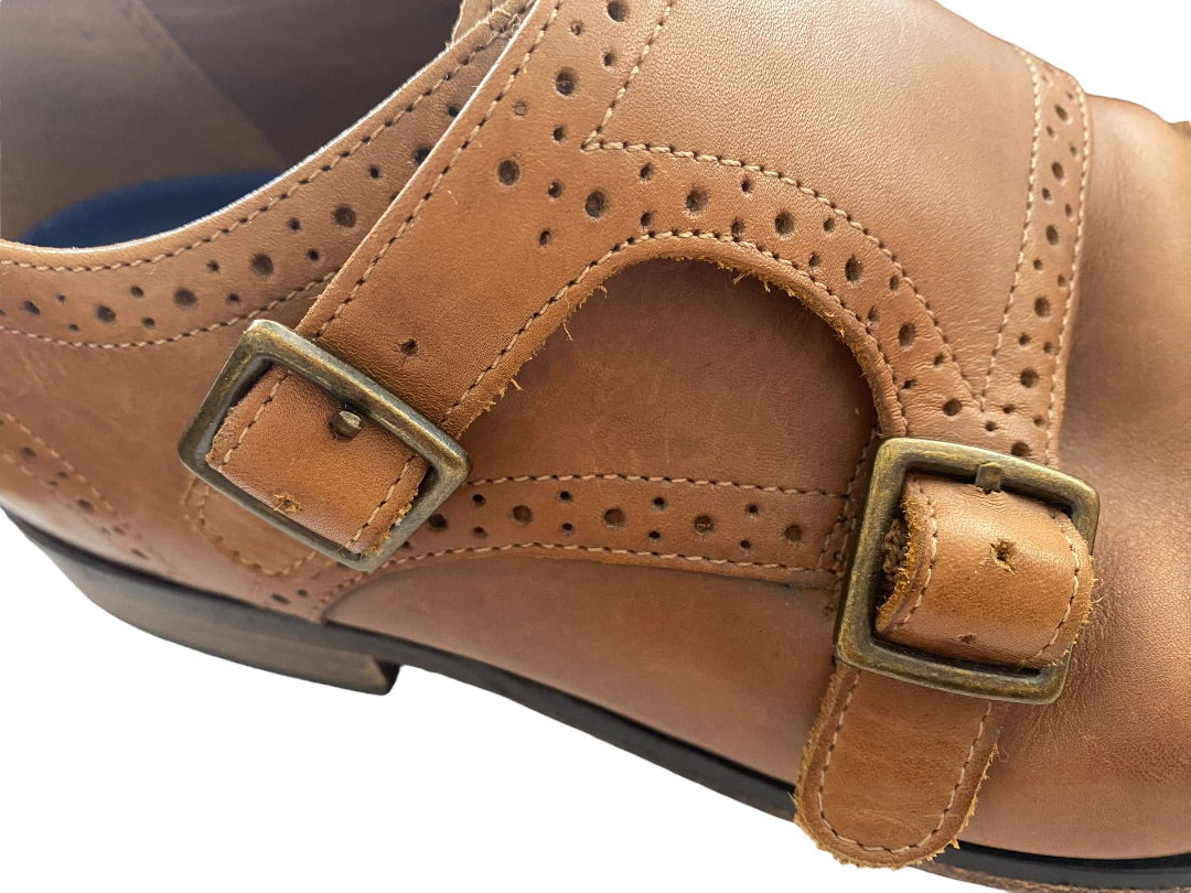 10 Bostonian Nantasket Monk Strap Dress Shoes Brown
