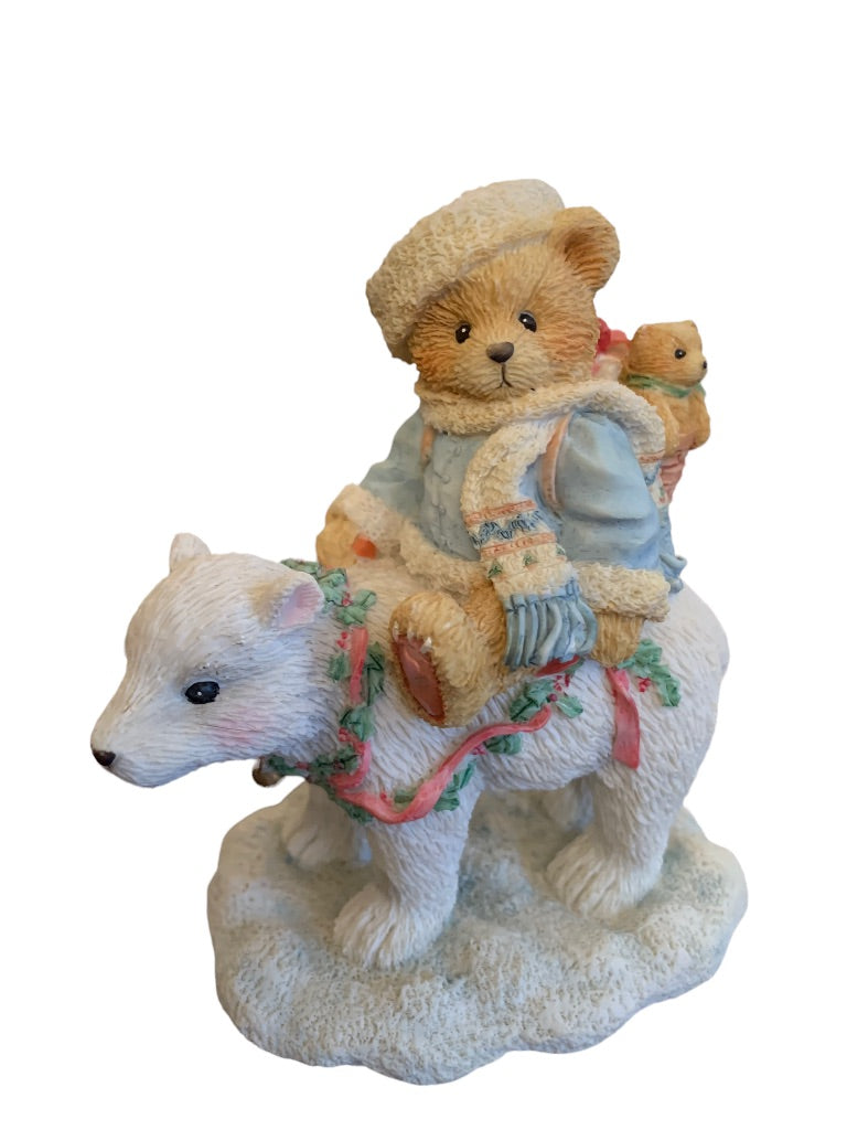Vintage 1994 Cherished Teddies 622796 Eric "Bearings Tidings of Joy" Figurine Enesco
