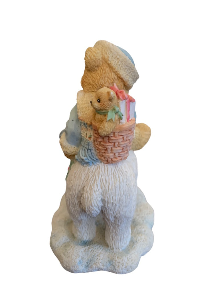 Vintage 1994 Cherished Teddies 622796 Eric "Bearings Tidings of Joy" Figurine Enesco