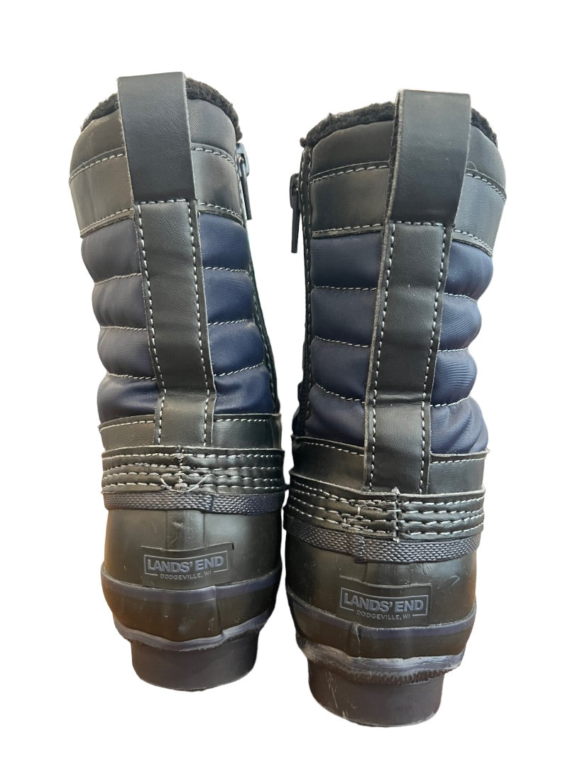 11 Lands' End Boys EXPEDITION Snow Boots Side Zip Kids Youth EUC