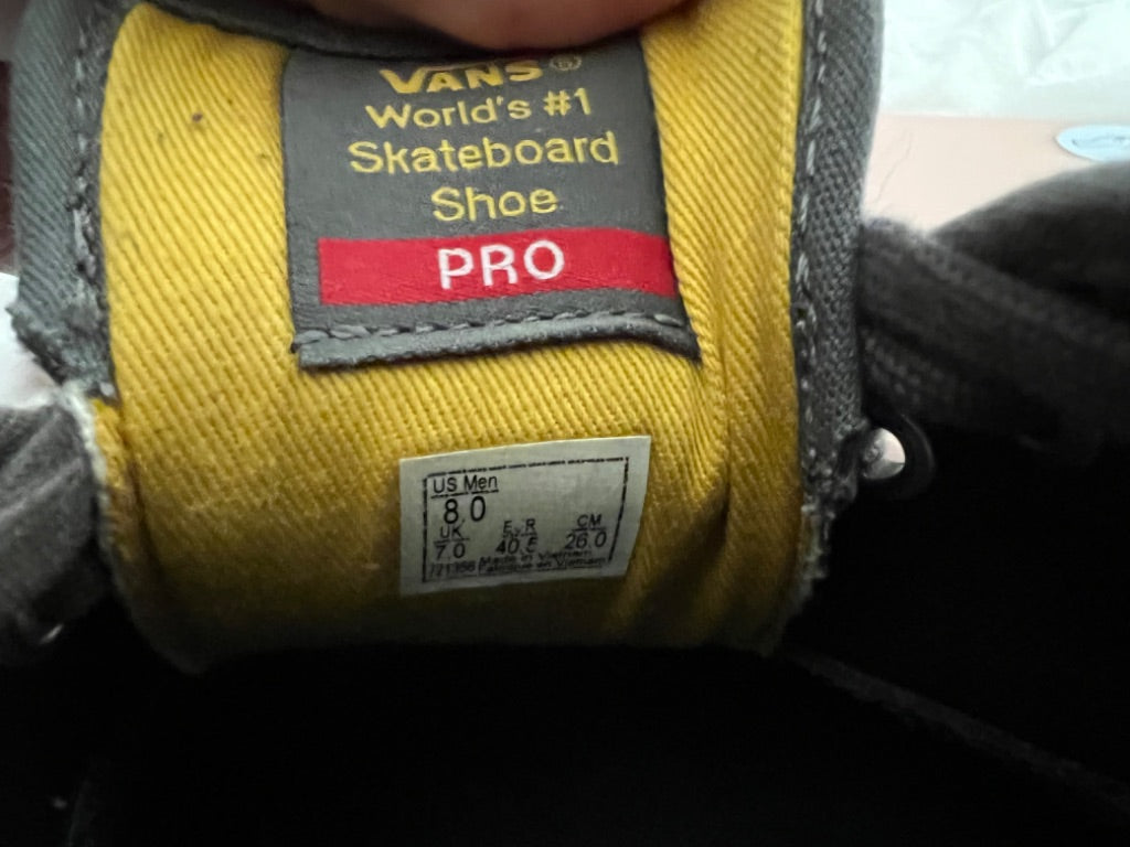 8 Vans Men's Chima Ferguson Pro Pewter Grey Mango Mojito Skate shoes EUC