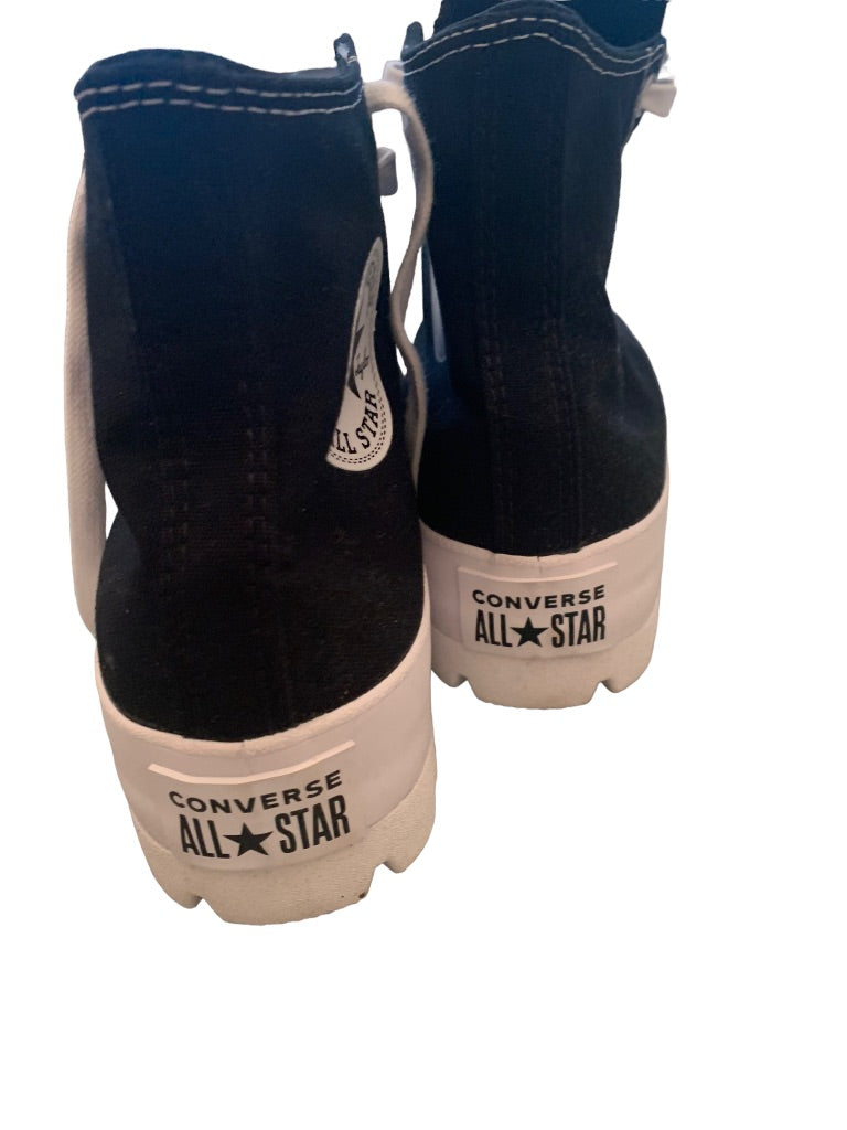 9M Converse All Star Women's Black Canvas Lugged Sole Sneaker