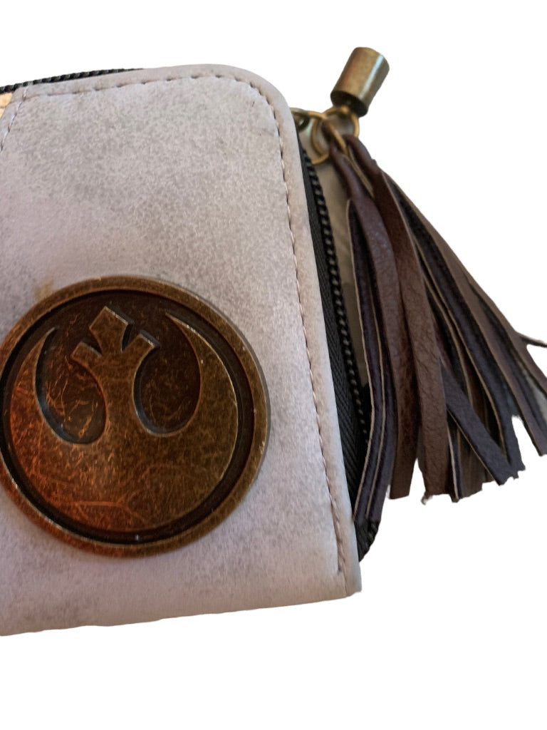 Bioworld Star Wars Rey Zip Around Wallet Blue Tassel 8" x 4"